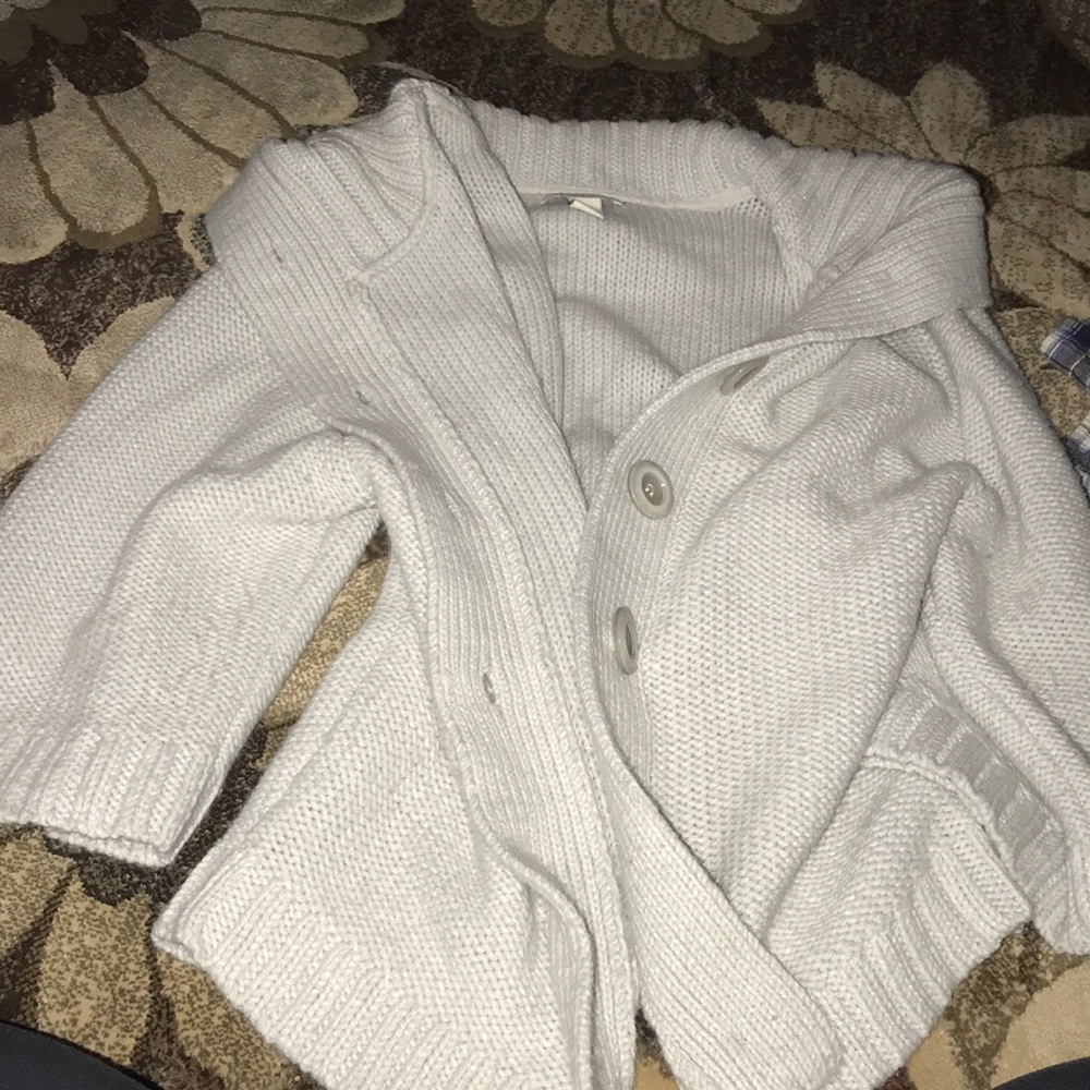 White hours black market cardigan size Large